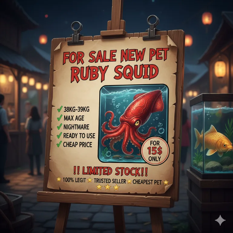 NEW META PET NIGHTMARE RUBY SQUID 38KG-39KG MAX 100 AGE READY TO USE INFINITE NO CD - NO TOY LIMITED STOCK — Account account