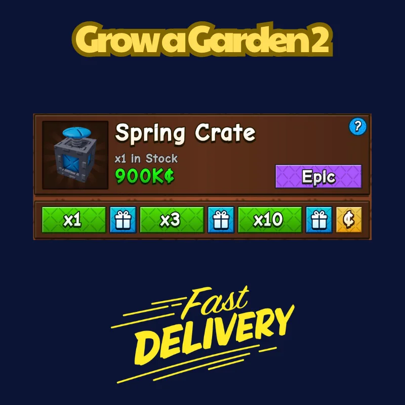 x10 Spring Crate 990Robux Grow a Garden 2 FastDeli FASTEST & CHEAPEST — Account account