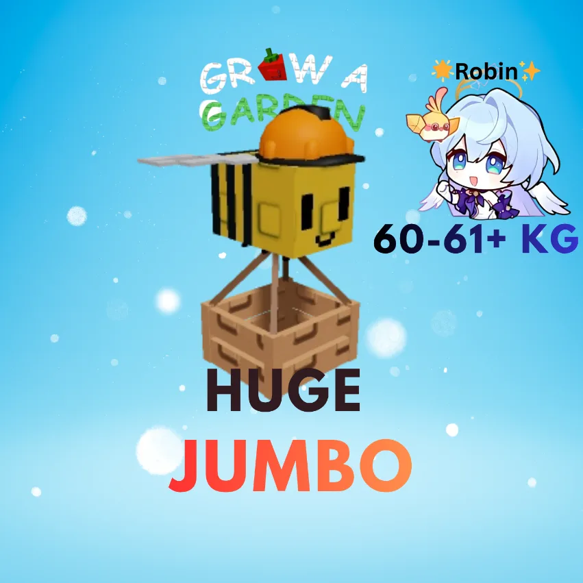 HUGE Jumbo Pack Bee - 60-61+KG - Extra Inventory Pet - Grow a Garden — Account account
