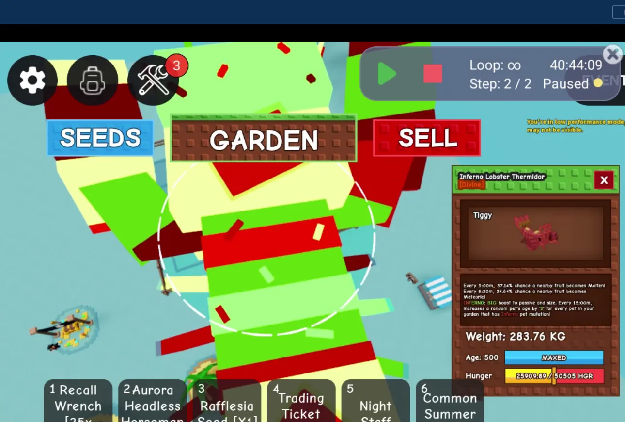 280KG+ Inferno Lobster Thermidor Divine // super handsome // Age 500 Maxed // Molten + Meteoric Fruit Boost