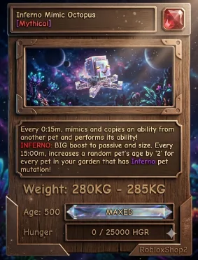 280KG - 285KG INFERNO GIGANTIC MIMIC OCTOPUS I MAX 500 AGE l READY TO USE - 15 SEC MAX CD - NO TOY COLLECTIBLES LIMITED STOCK