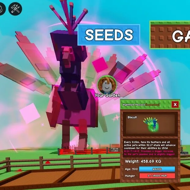 Huge Peacock Skill 15s 458Kg Age500 Mutation Venom / Nightmare / Everchanted — Account account
