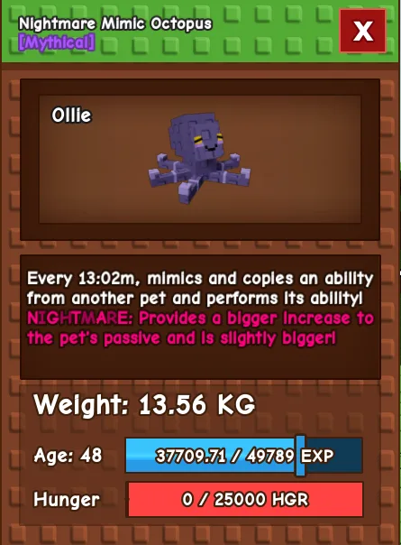 Nightmare Mimic Octopus I Age 48 I KG 13.56 — Account account