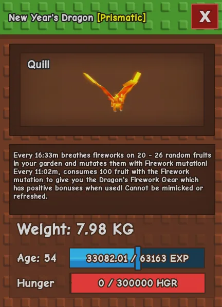 New Years Dragon 7.98KG