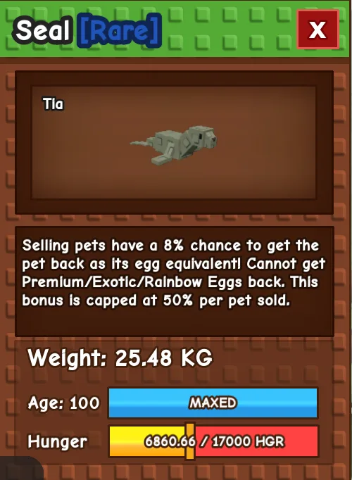 SEAL AGE 100 25.48KG GAG PET INSTANT DELIVERY — Account account
