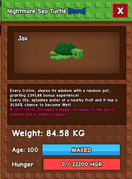 80KG SEA TURTLE — Account account