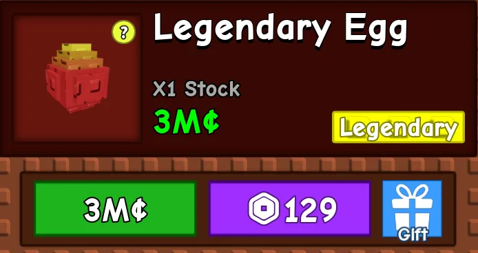 Grow a Garden PET EGGS Legendary Egg
