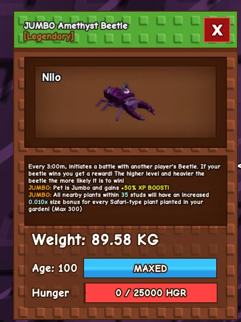 TITANIC HUGE GIANT JUMBO AMETHYST BEETLE (JUMBO MUTATION) 89.58KG 100AGE // STILL GROWING // CLEAN // CHEAP // RUSH // RARE