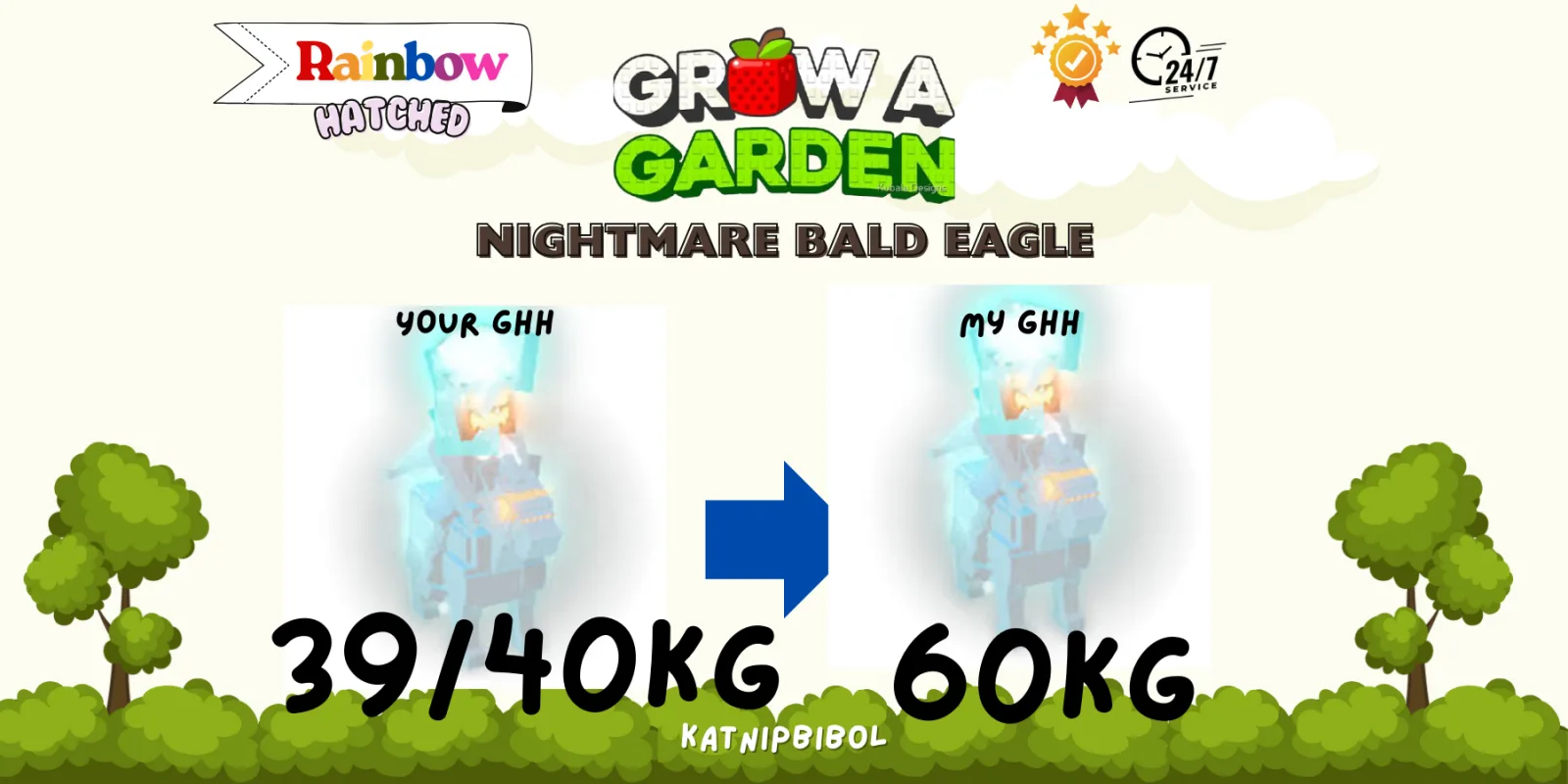 TRADE YOUR Ghostly Headless Horseman / GHH 38/39kg to MY GHH 60kg (INSTAN WEIGHT) EASY TRADE :D