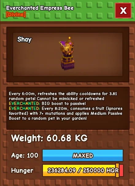 60KG EMPRESS BEE — Account account