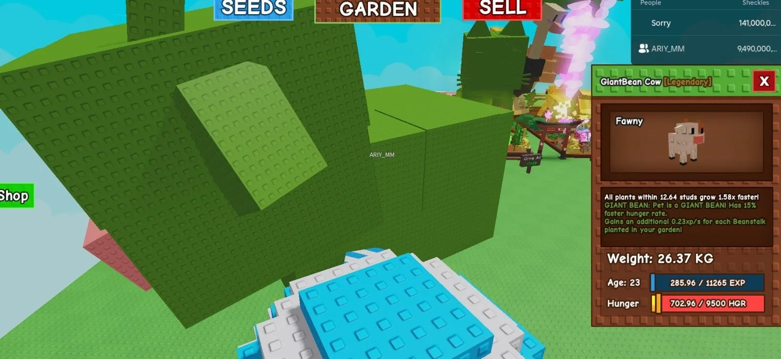 HUGE/GIANT/TITAN COW 88 KG WHEN AGE 100 GIANT BEAN - GROW A GARDEN ROBLOX - CHEAP AND FAST DELIVERY — Account account