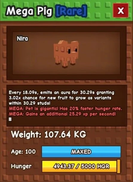 MEGA COLOSSAL PIG (107.64 KG MAX) SUPER RARE SIZE // CUTE COLLECTOR S PET! — Account account