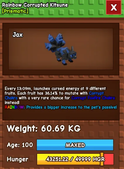 284KG RAINBOW CORRUPTED KITSUNE — Account account