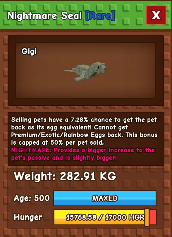 HUGE SEAL NM / VENOM / EVER 280KG+ AGE 500