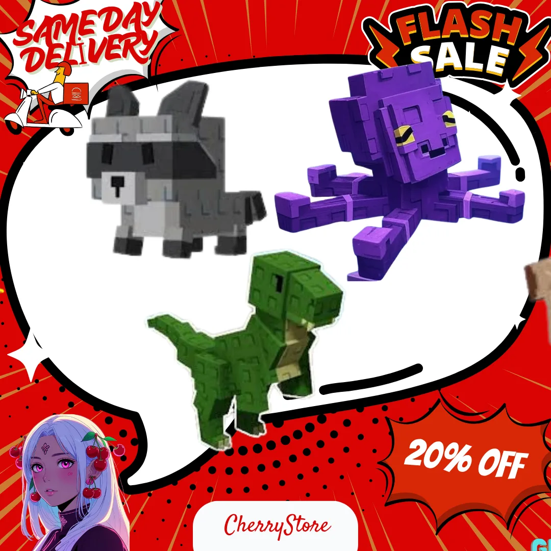 Raccoon+ Mimic Octupus+ T-Rex Exclusive Grow a Garden Pet Pack Limited Bundle Fast & Safe — Account account