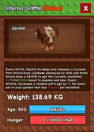 Inferno Griffin Max Level