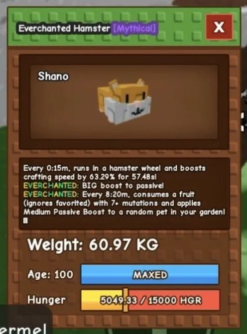 Huge Hamster 60-61KG+ For Crafting Fast Delivery