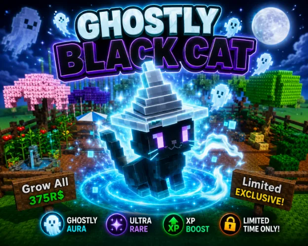 JUMBO GHOSTLY BLACK CAT. BEST PLANT BOOST IN THE GAME.