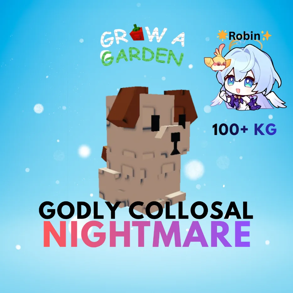Godly Collosal Nightmare Dog - 5s CD - 100+KG - Grow a Garden — Account account