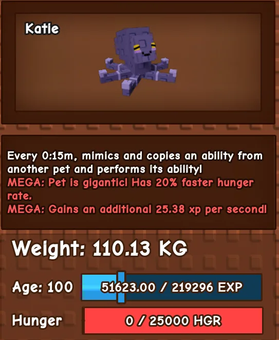 Colossal MIMIC 110.13kg age 100 no age break mega mutation