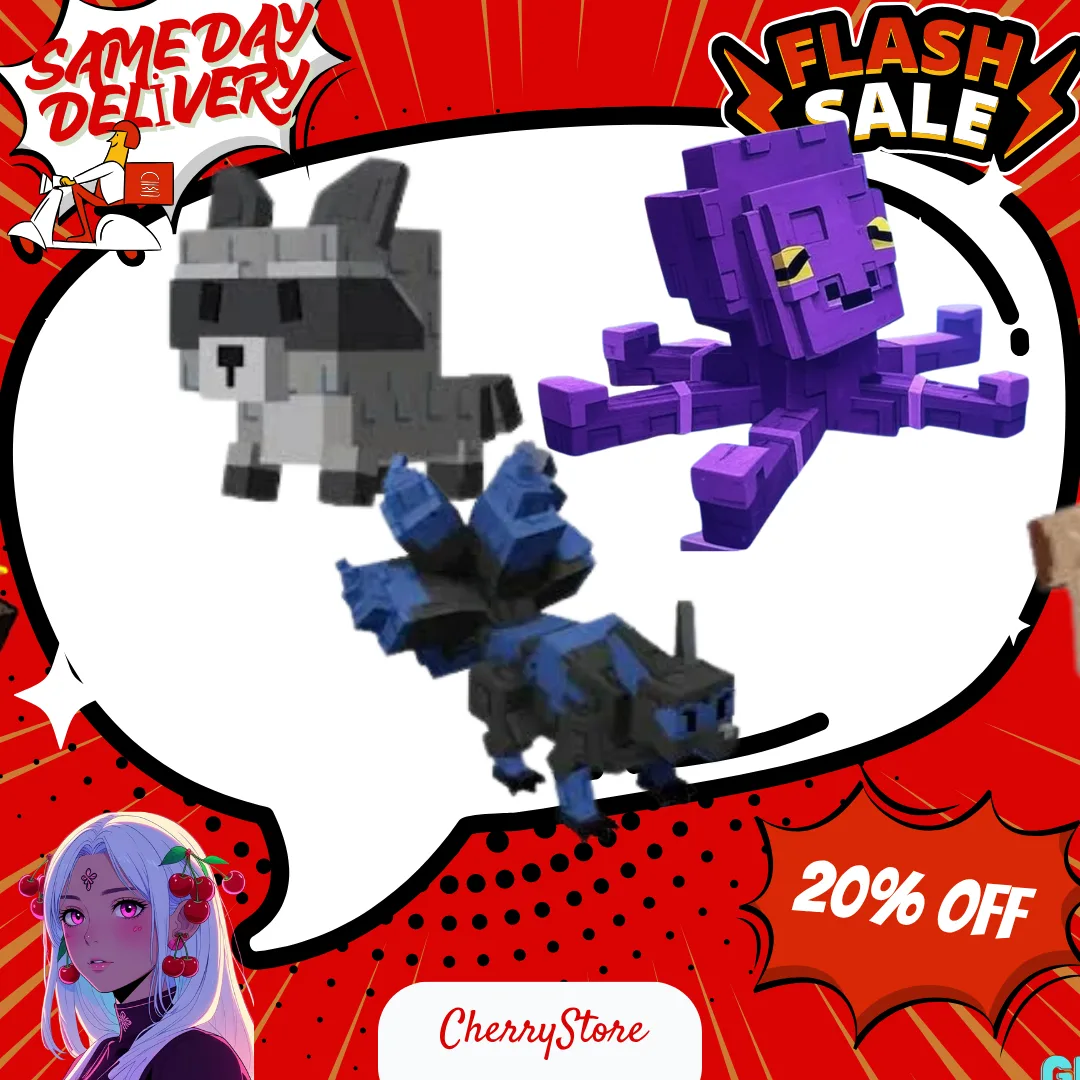 Raccoon+ Mimic Octupus+ Blue Kitsune (3PETS) Safe and Smooth (Fast Delivery in 2 5 minutes) BUY NOW! Premium Pet Pack Grow a Garden Pets