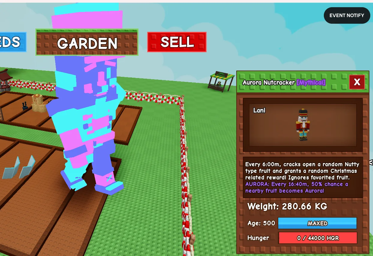 280KG+ Aurora Nutcracker Mythical // super handsome // Age 500 Maxed // Aurora Fruit Mutation Flex /280KG+ Aurora Nutcracker Mythical // super hands