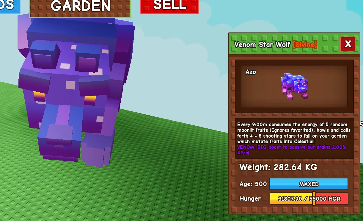 280KG+ Venom Star Wolf Divine // super handsome // Age 500 Maxed // Celestial Mutation Passive