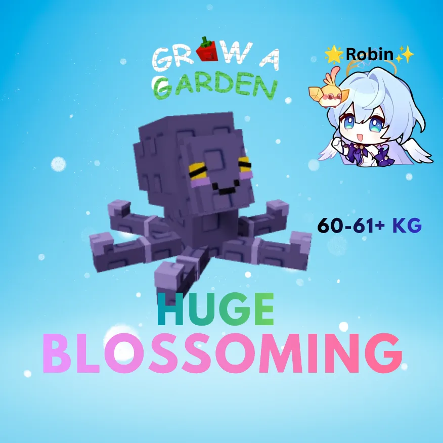 HUGE Blossoming Mimic Octopus - 60-61+KG - Cute Pink - Grow a Garden - 15sCD with Medium Toy
