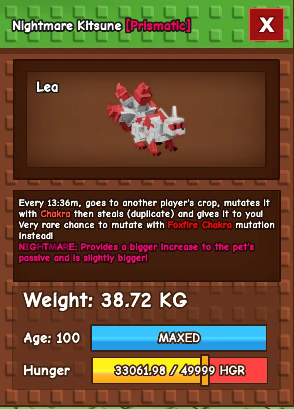 Bundle Huge nightmare Kitsune + 15 sec titanic nightmare peacock GROW A GARDEN FAST DELIVERY