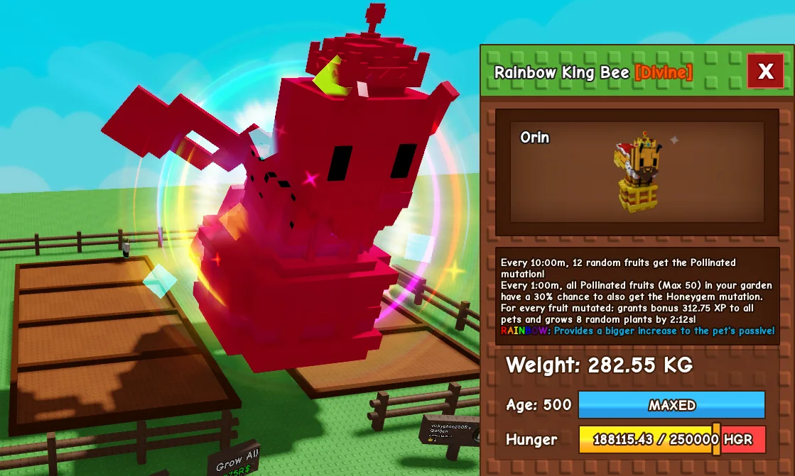 282.55kg Rainbow King Bee
