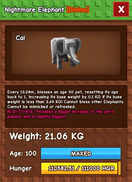 CHEAP 21kg Nightmare Elephant! does 3.49kg passive! Fast Delivery
