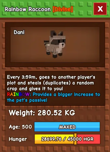 HUGE RACCOON NM / VENOM / EVER 280KG+ AGE 500