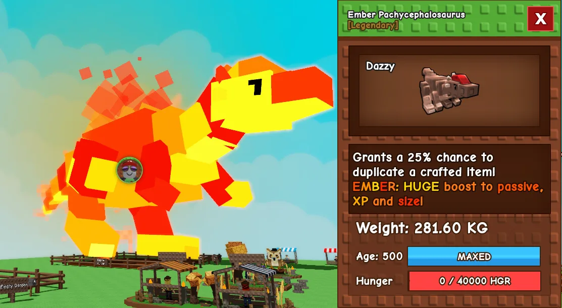 282.63kg Ember Pachycephalosaurus