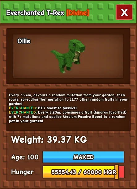 Everchanted T-Rex 38-39KG