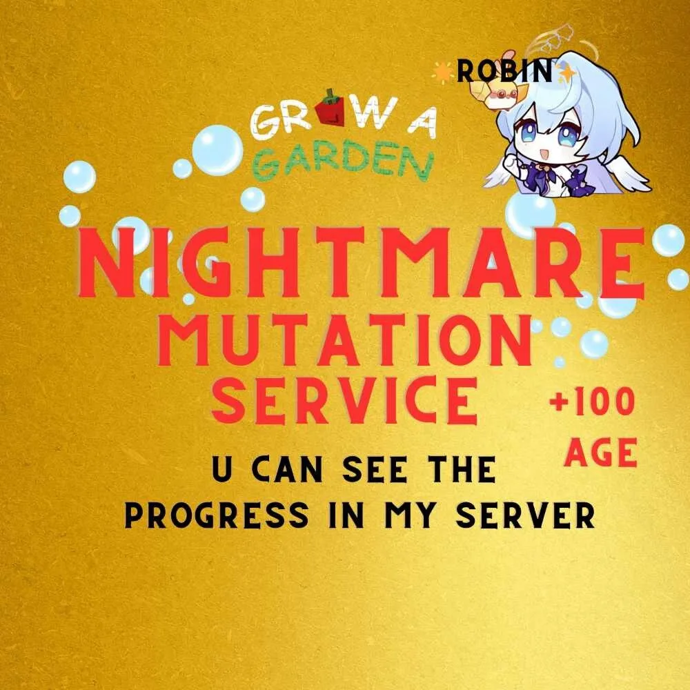 Nightmare Mutation Service - Fast like a flash + 100 Age - Grow a Garden — Account account
