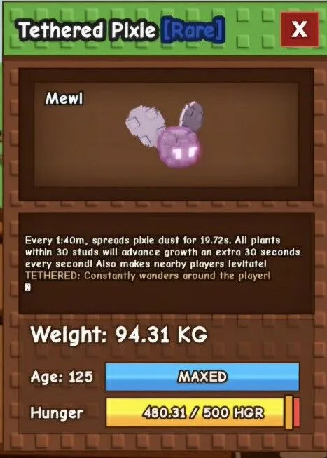 Pixie tethered — Account account