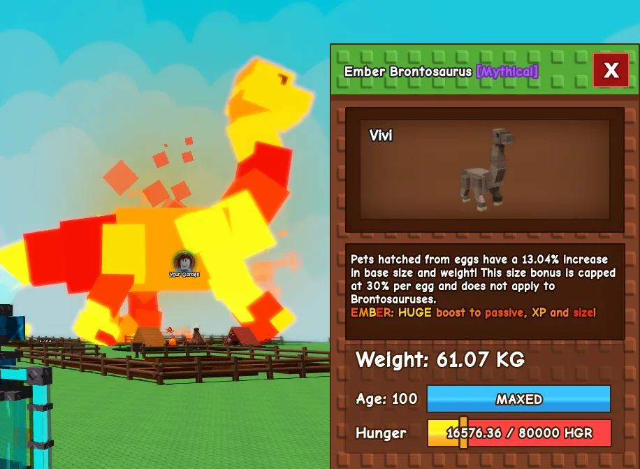 60.52kg+ Ember Brontosaurus