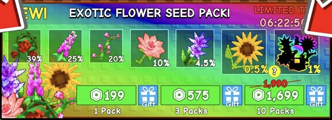 10x Exotic Flower Seed Packs