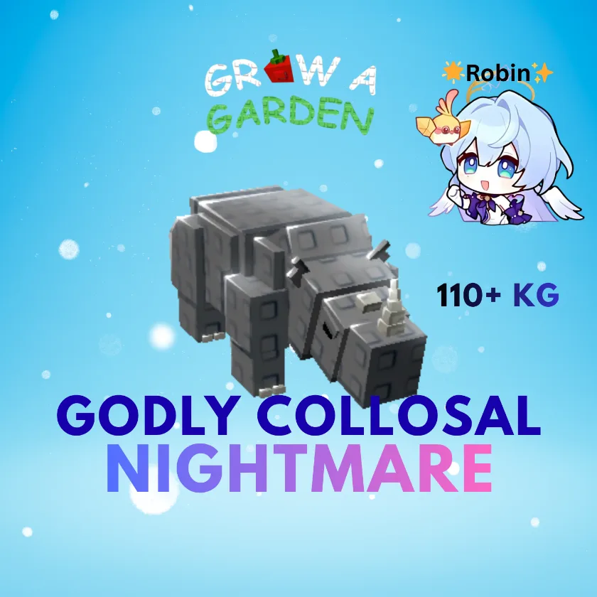 GODLY Collosal Nightmare Rhino -110+KG - Superbig - Grow a Garden — Account account