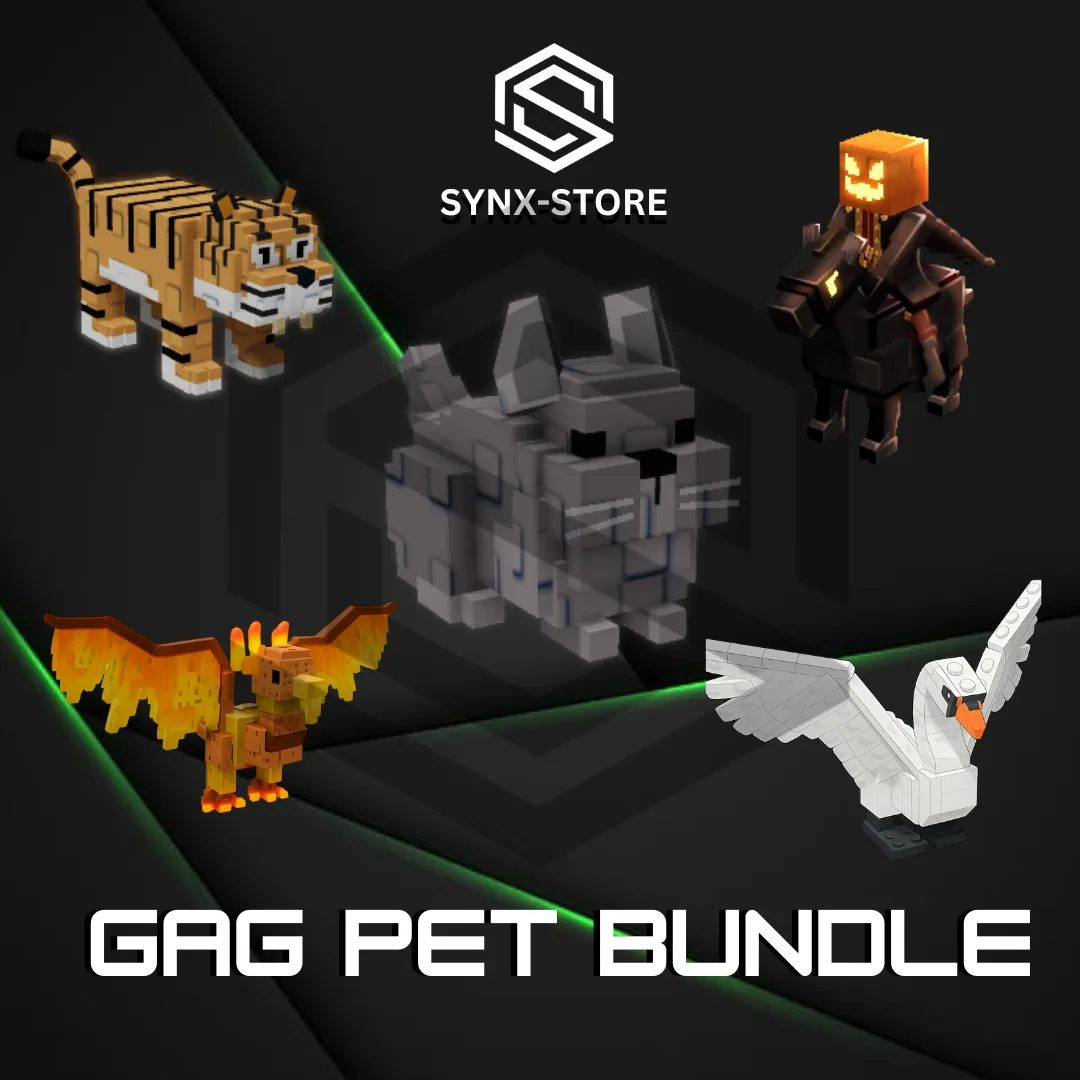 Pet Bundle 27 5 Pets Headless Horseman + Phoenix + Swan + Chinchilla + Tiger