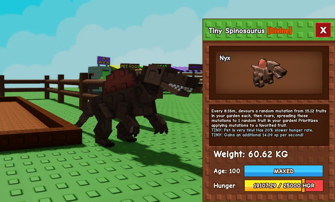 60.81kg Tiny Spinosaurus Cute Farming