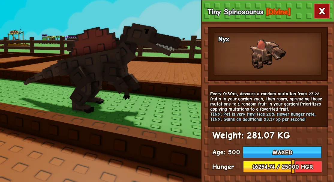 281.07kg Tiny Spinosaurus Cute Farming