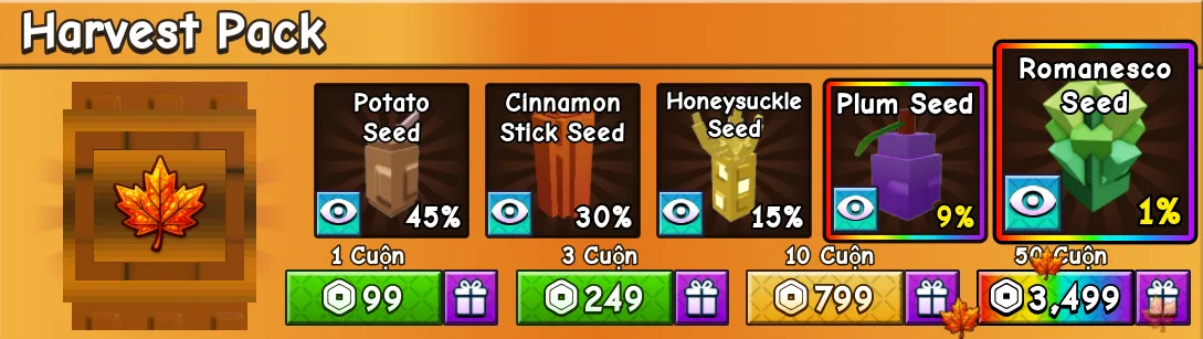 x1 Harvest Pack