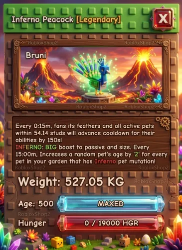 527.05KG INFERNO GIGANTIC PEACOCK I MAX 500 AGE l READY TO USE - 15 SEC MAX CD - NO TOY LIMITED STOCK — Account account