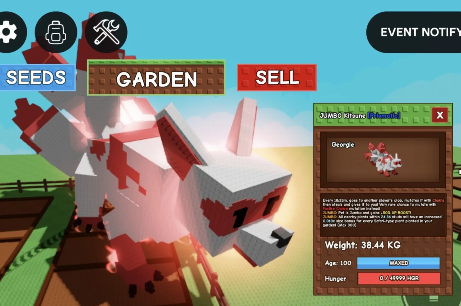 Huge MEGA / JUMBO Kitsune (Red) - 38.44 KG (Age 100) — Account account