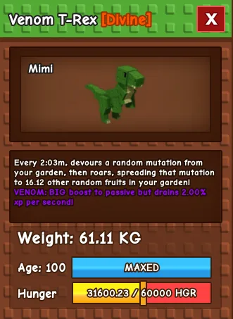 Venom T-rex 60kg