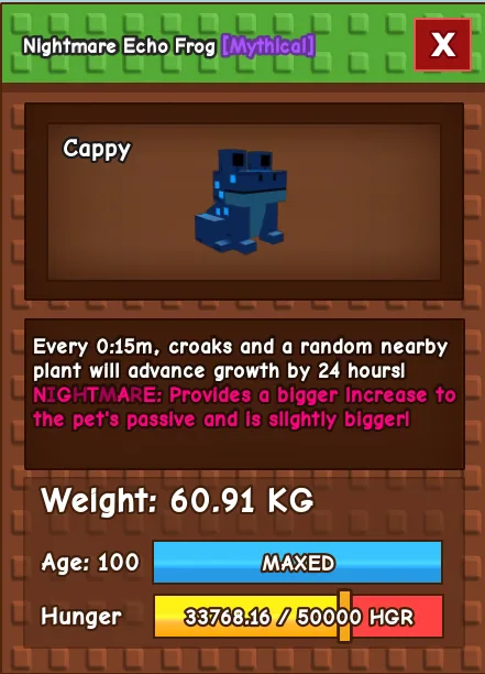 NIGHTMARE Echo Frog 15s 60-61Kg ! — Account account