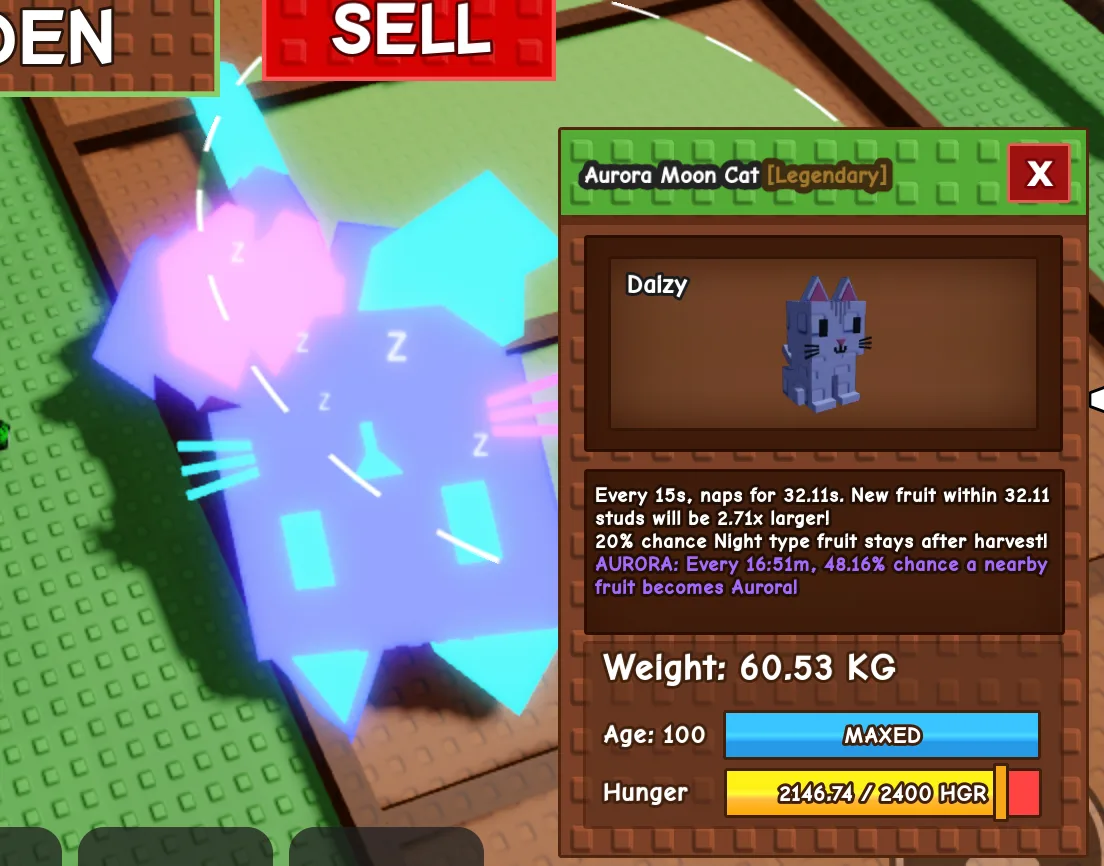 Titanic Huge Moon Cat 60kg+ Age 100 Aurora Mutation — Account account