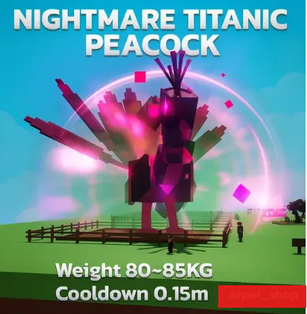 NIGHTMARE TITANIC HUGE PEACOCK 15 sec COOLDOWN 80+ KG — Account account