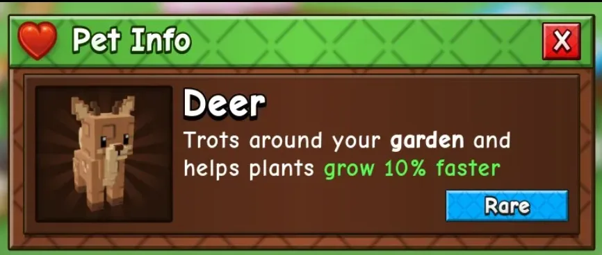 -grow a garden 2 - deer pet — Account account